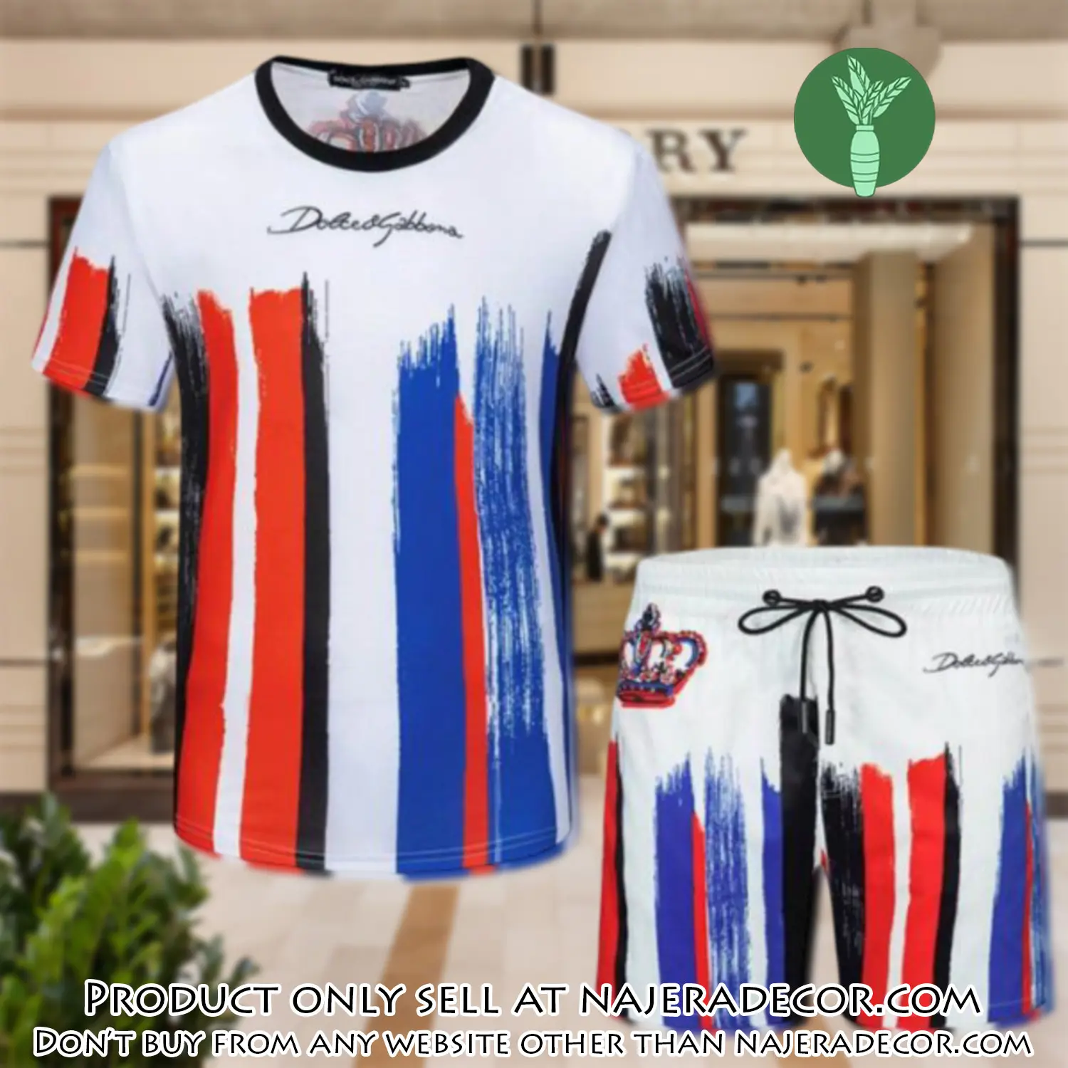 Burberry combo unisex tshirt & short limited luxury outfit cts1039 njr3003767